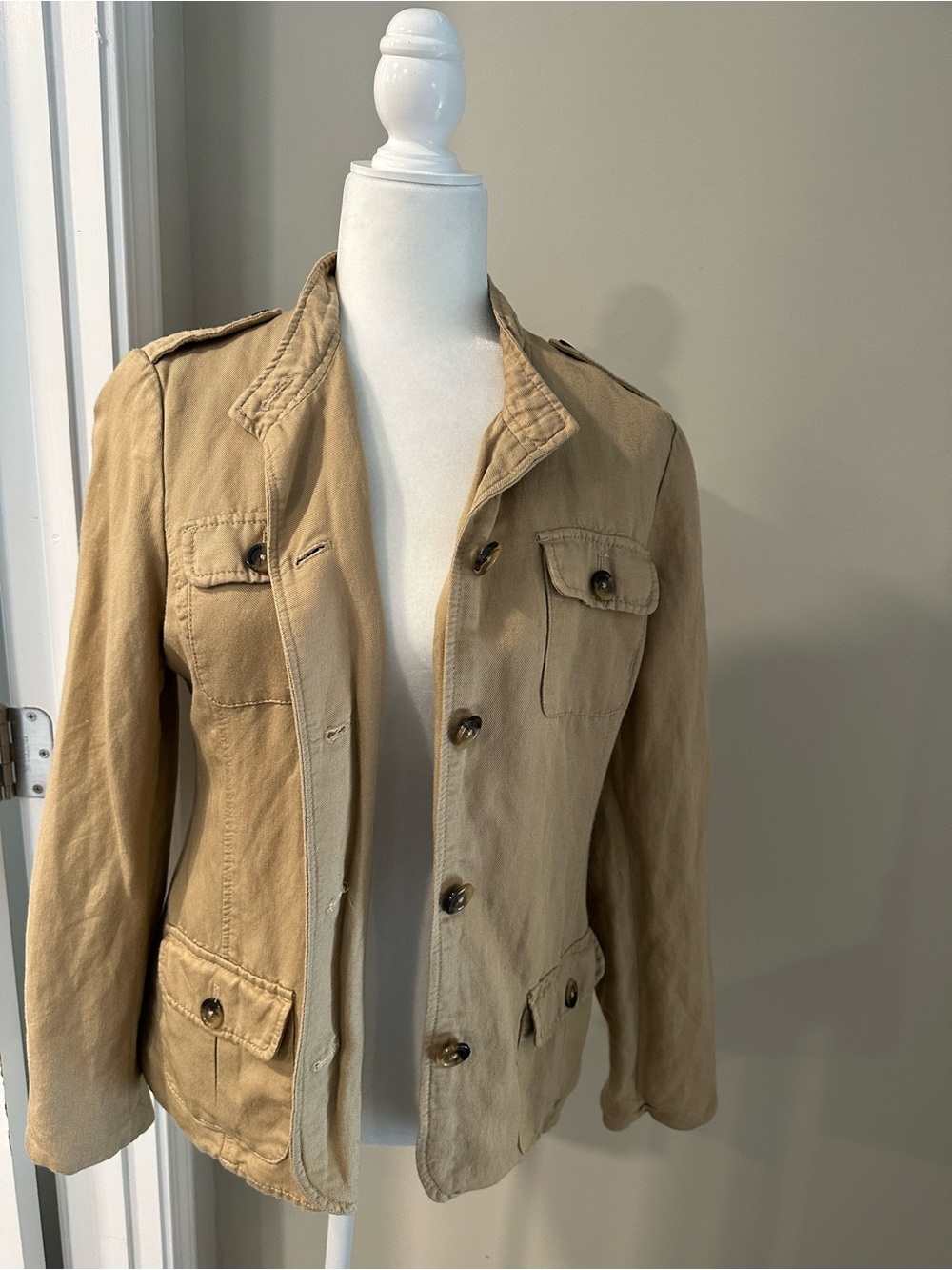 Willi Smith Tan Utility Jacket with Button Front